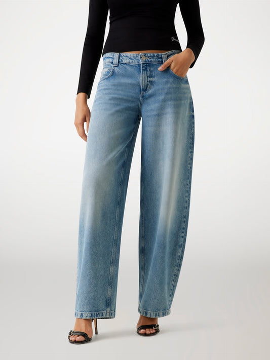 GUESS - Loose-leg Baggy Balloon Blue Jeans