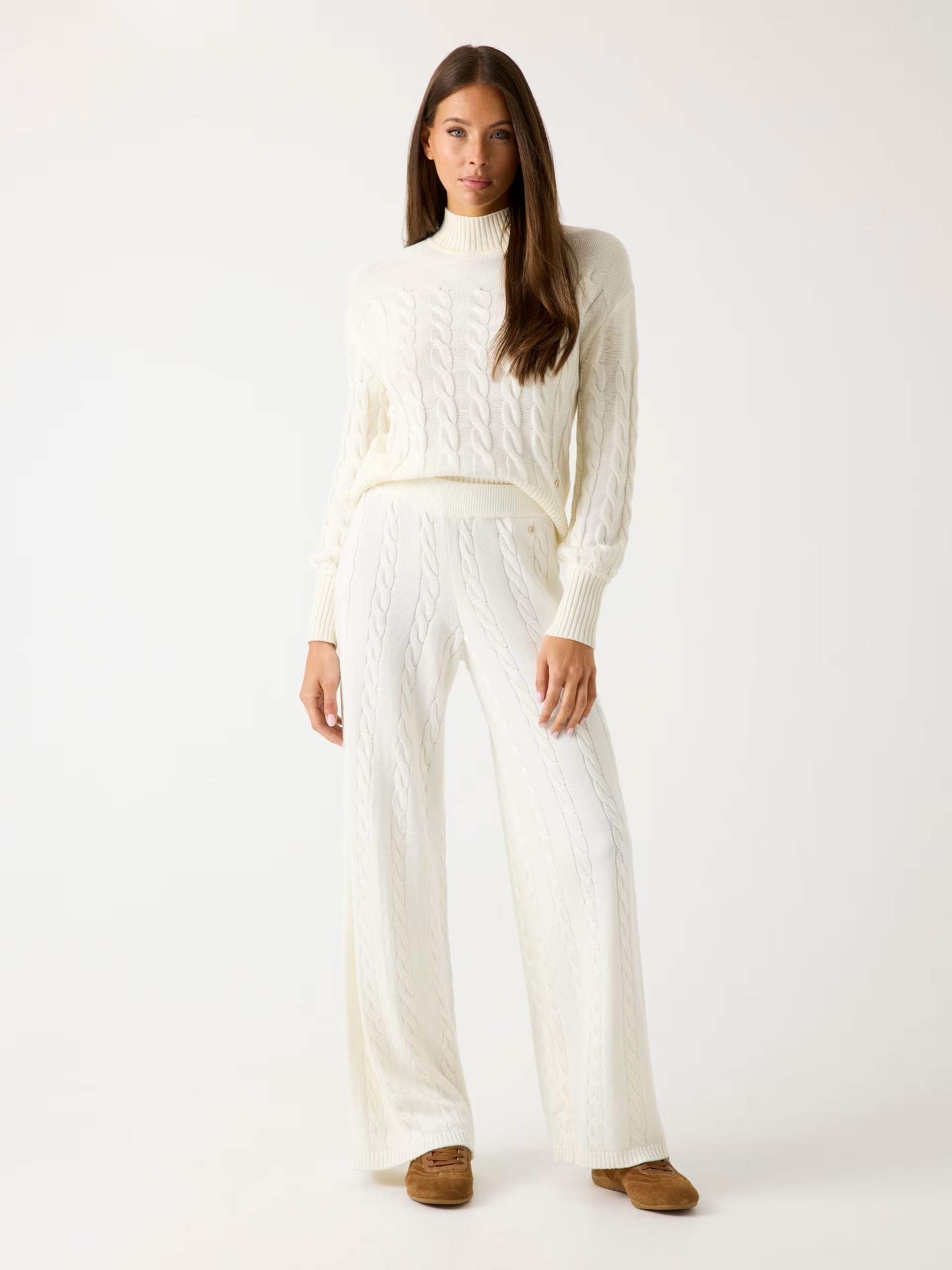 GUESS - Wool-blend Cream White Pants