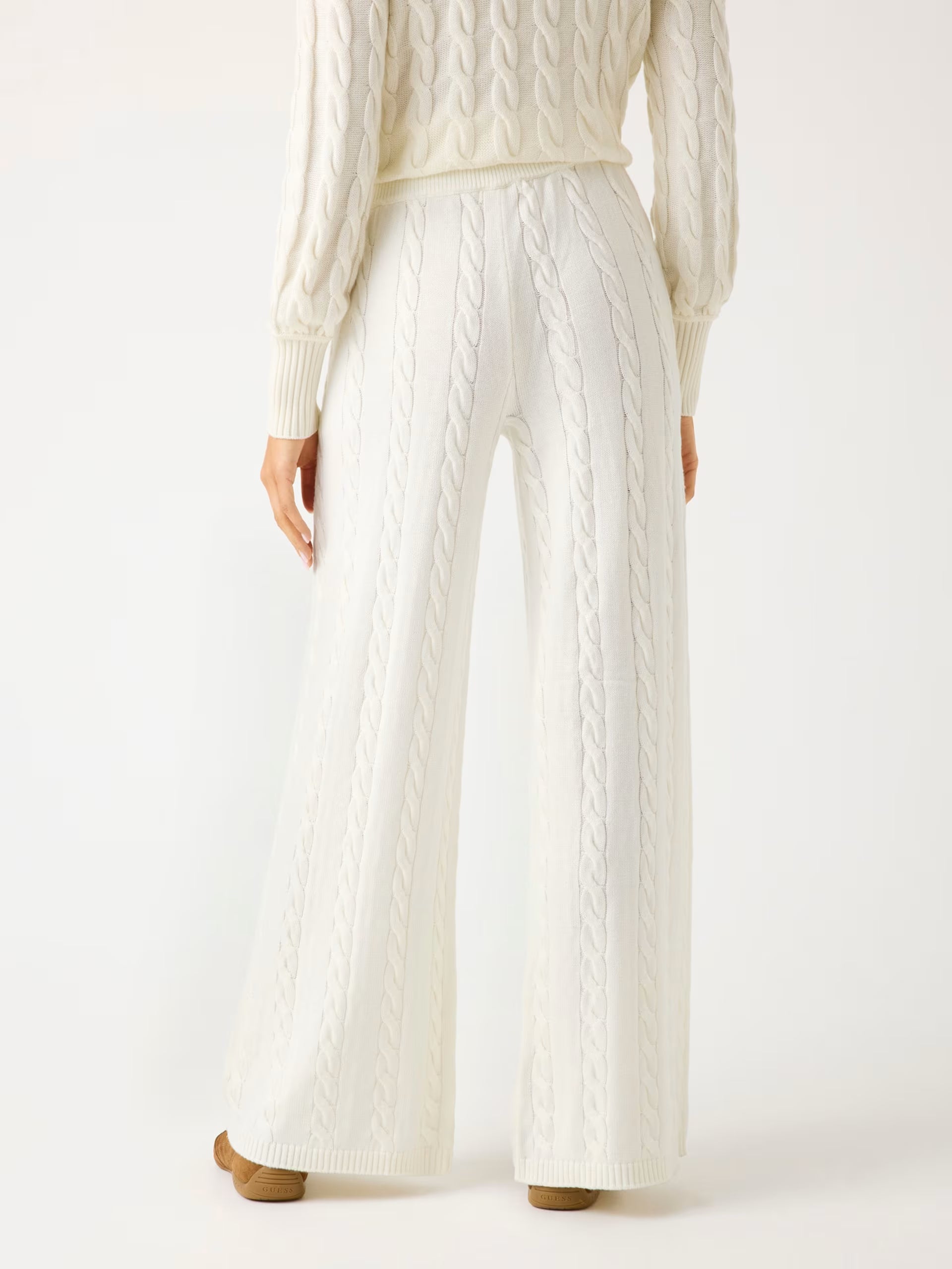 GUESS - Wool-blend Cream White Pants