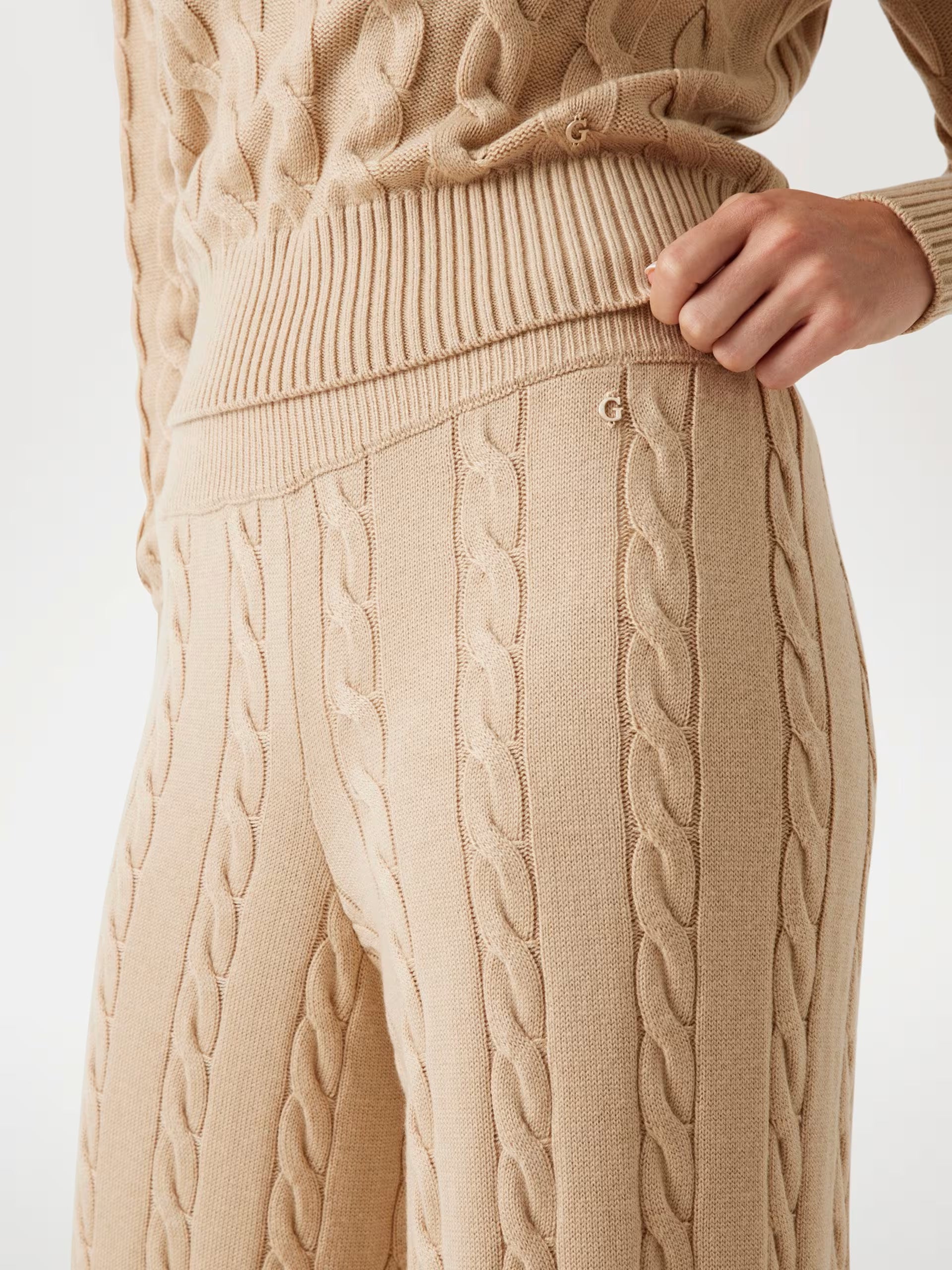 GUESS - Wool-blend Taupe Pants