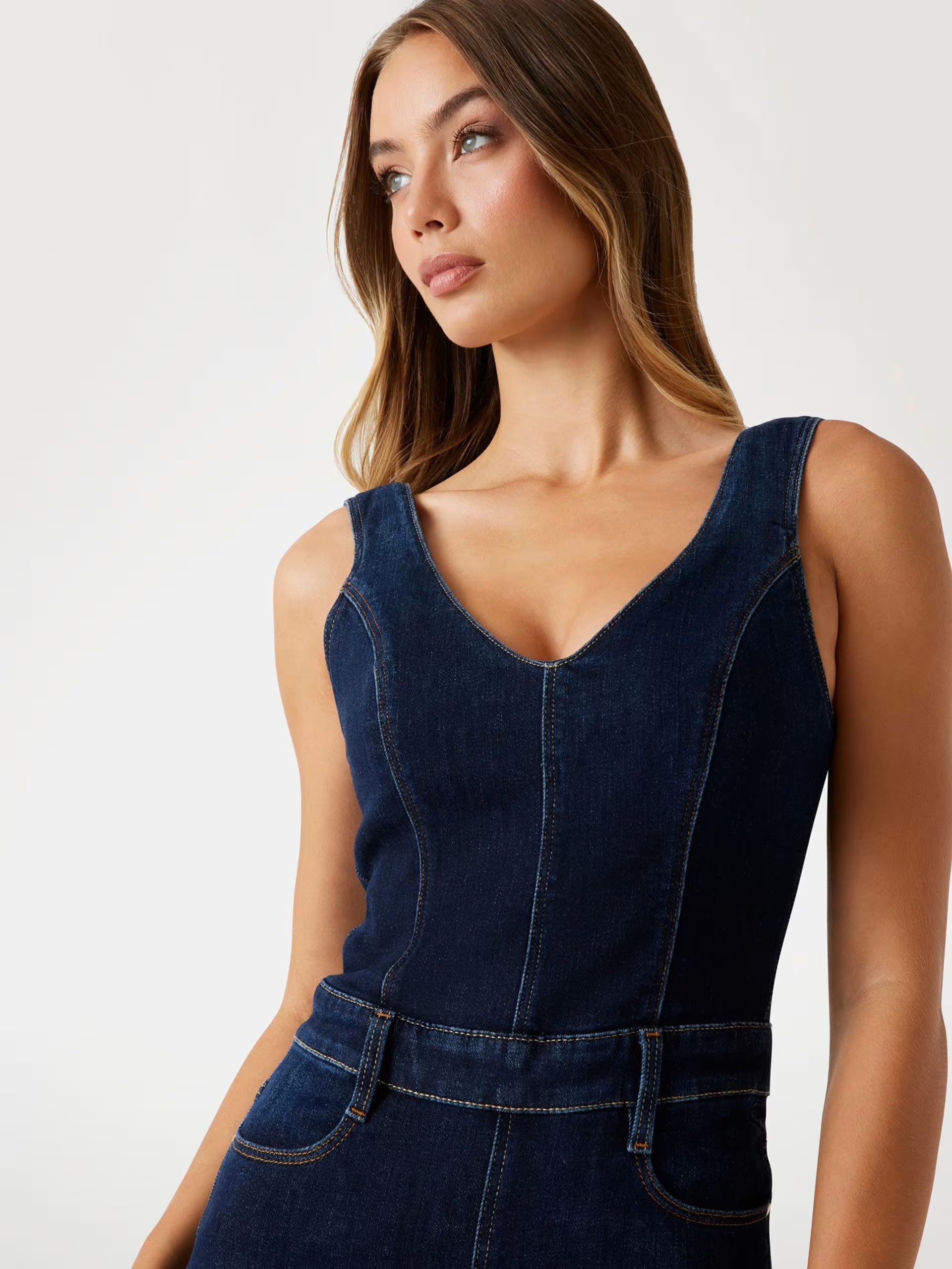 GUESS - Cashmere-blend Denim Jumpsuit