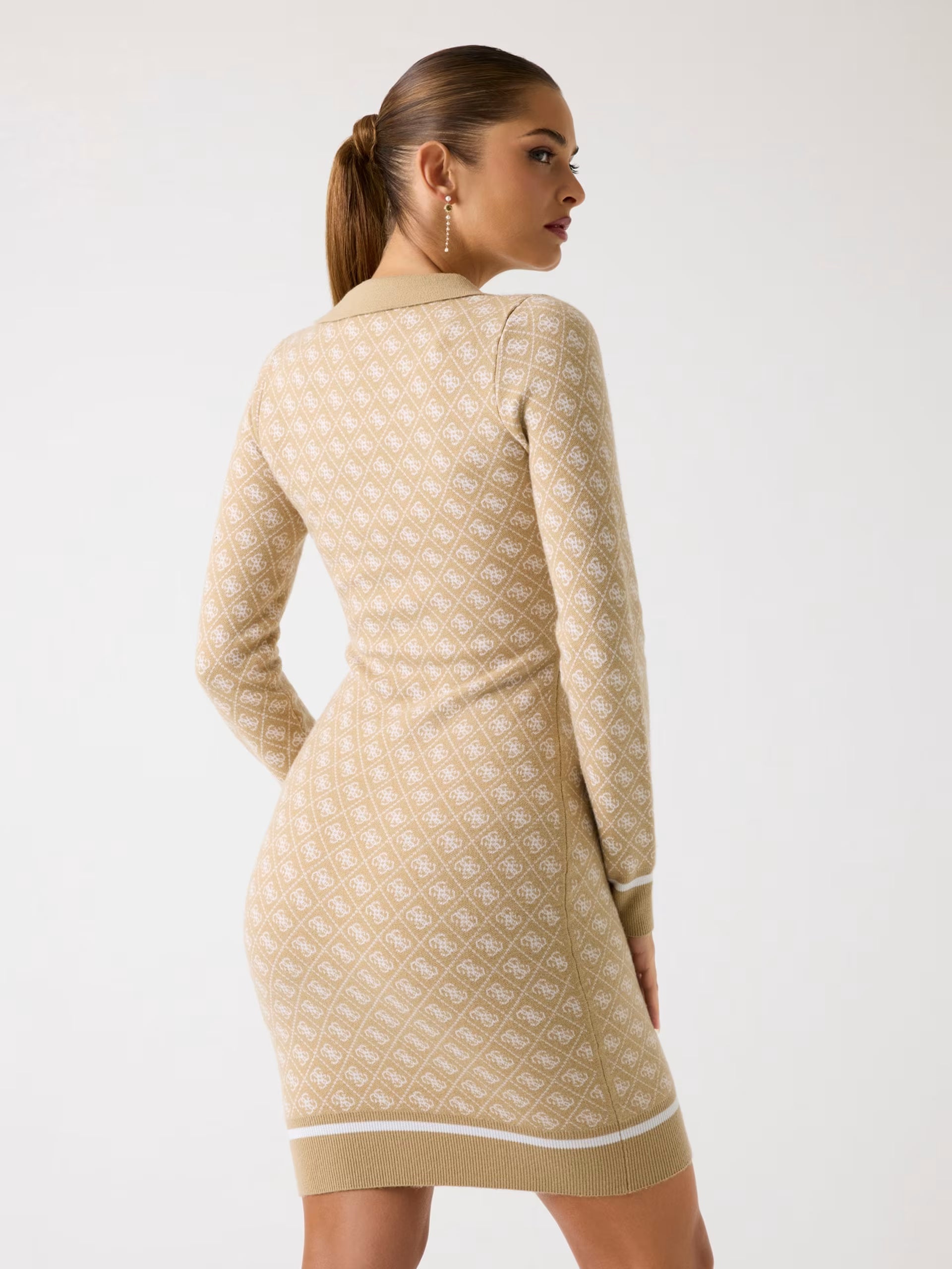 GUESS - Aubrey Dress Taupe Cream