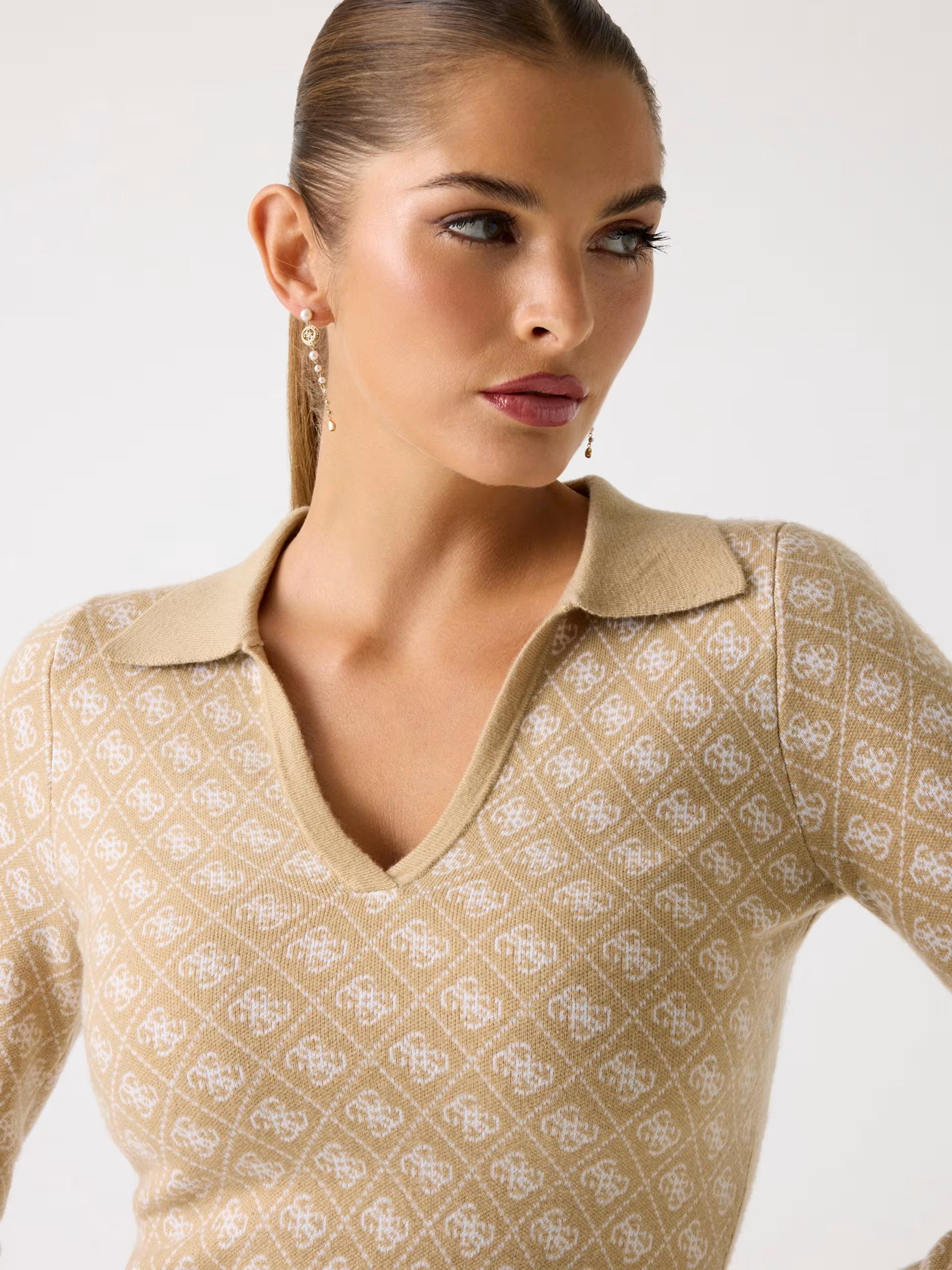 GUESS - Aubrey Dress Taupe Cream