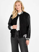 GUESS - Danielle College Bomber Jacket Black