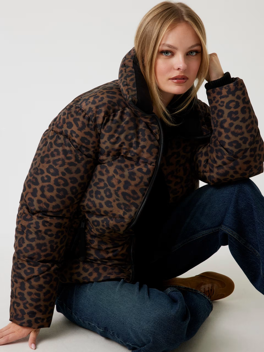 GUESS - Animal Print Puffer Jacket