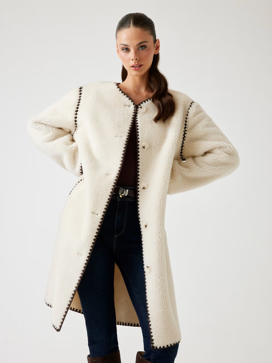 GUESS - Faux Fur Sherpa Coat