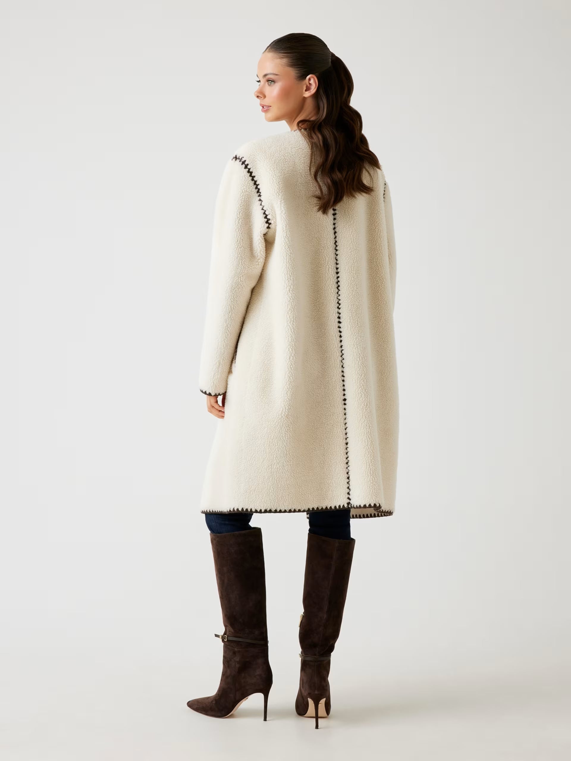 GUESS - Faux Fur Sherpa Coat