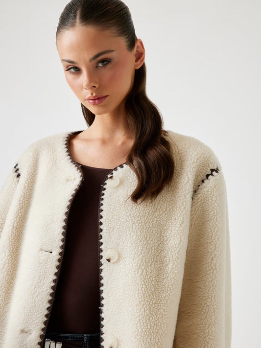 GUESS - Faux Fur Sherpa Coat