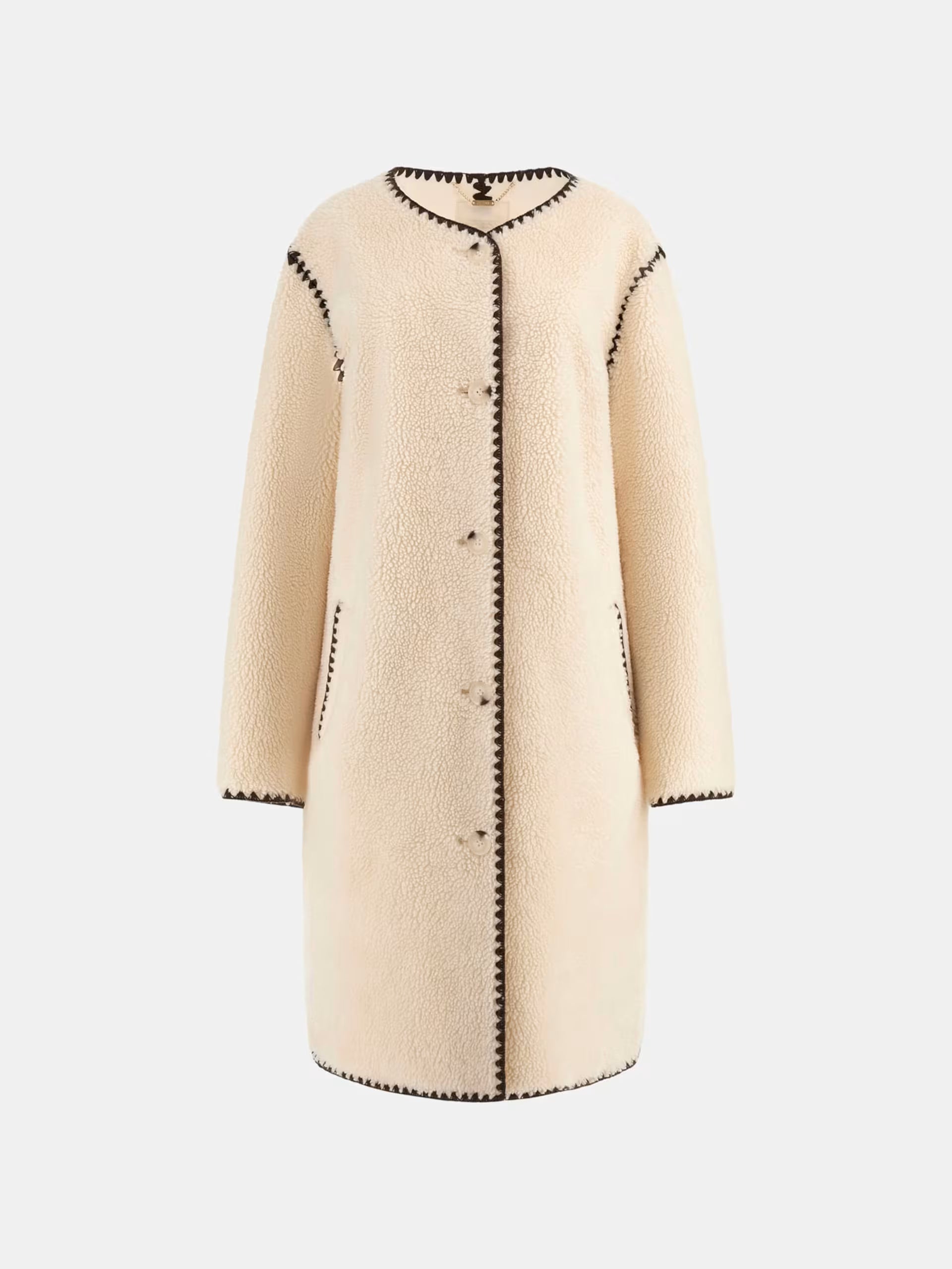 GUESS - Faux Fur Sherpa Coat