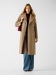 GUESS - Laila Faux Fur Bonded Coat Brown