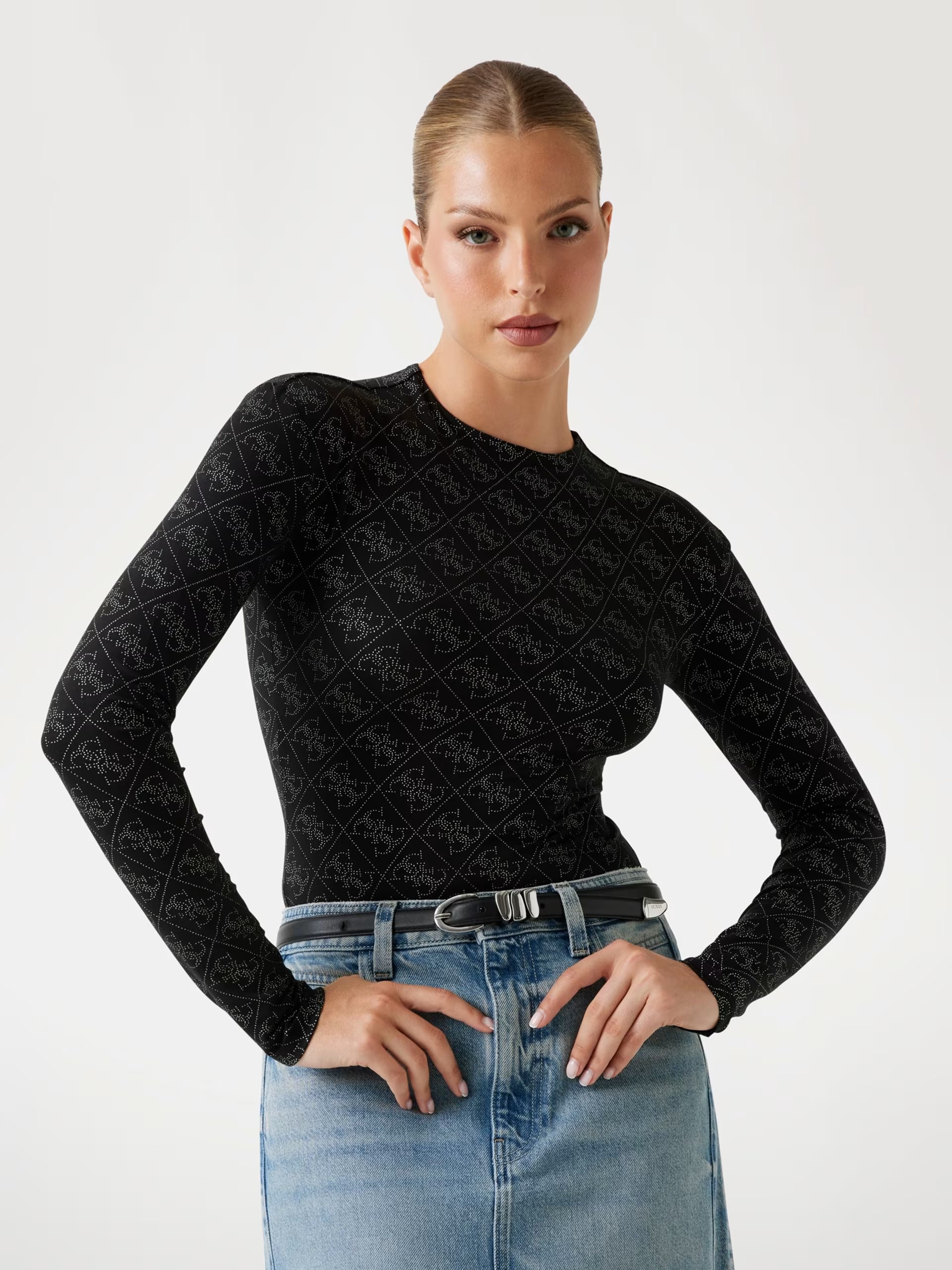 GUESS - 4G Logo Bodysuit Black