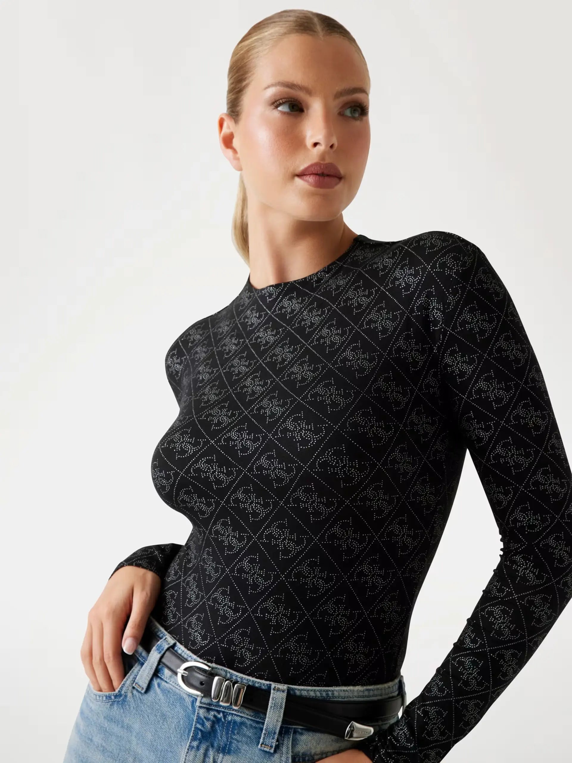GUESS - 4G Logo Bodysuit Black