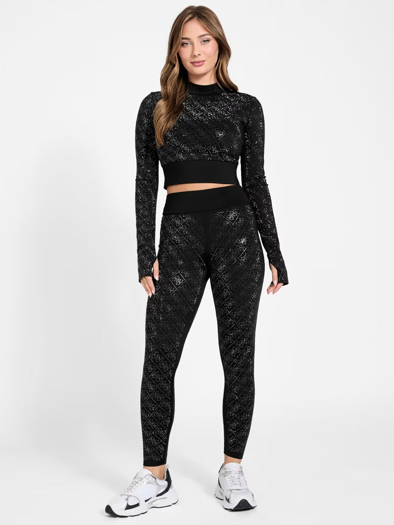 GUESS - 4G Logo Crop Top Black