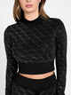 GUESS - 4G Logo Crop Top Black
