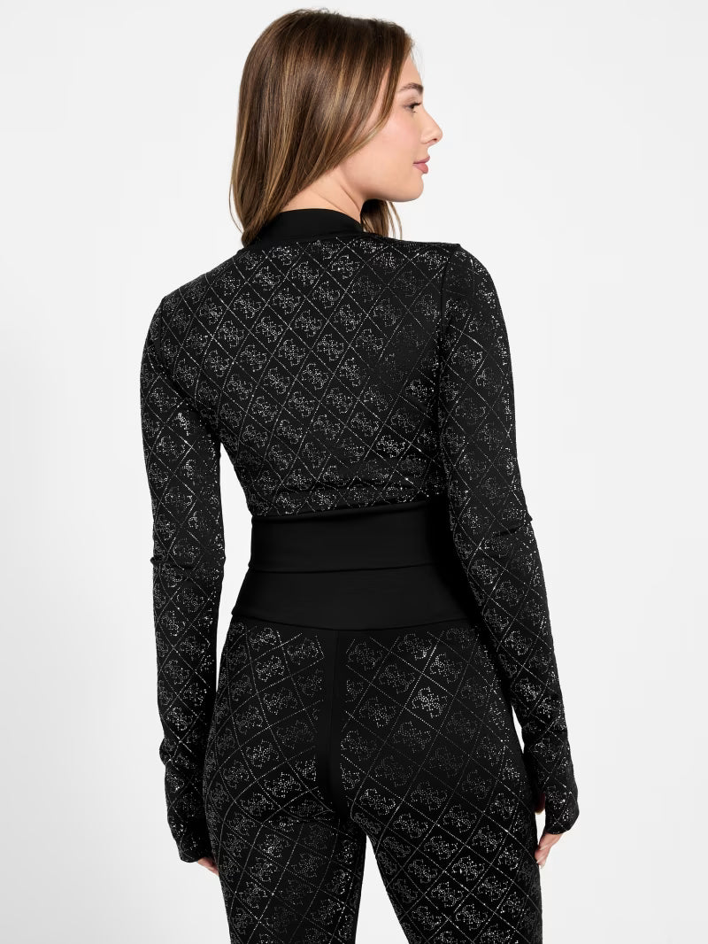 GUESS - 4G Logo Crop Top Black