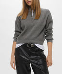 GUESS - Harley Half Zip Sweater Charcoal