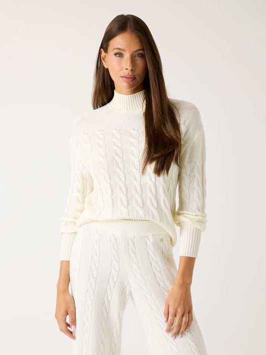 GUESS - Wool-blend Cream White Sweater