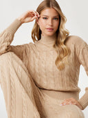 GUESS - Wool-blend Taupe Sweater