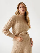 GUESS - Wool-blend Taupe Sweater