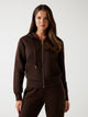 GUESS - Full Zip Scuba Fabric Hoodie Regal Brown