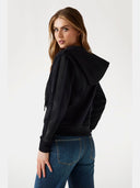 GUESS - Full Zip Scuba Fabric Hoodie Black