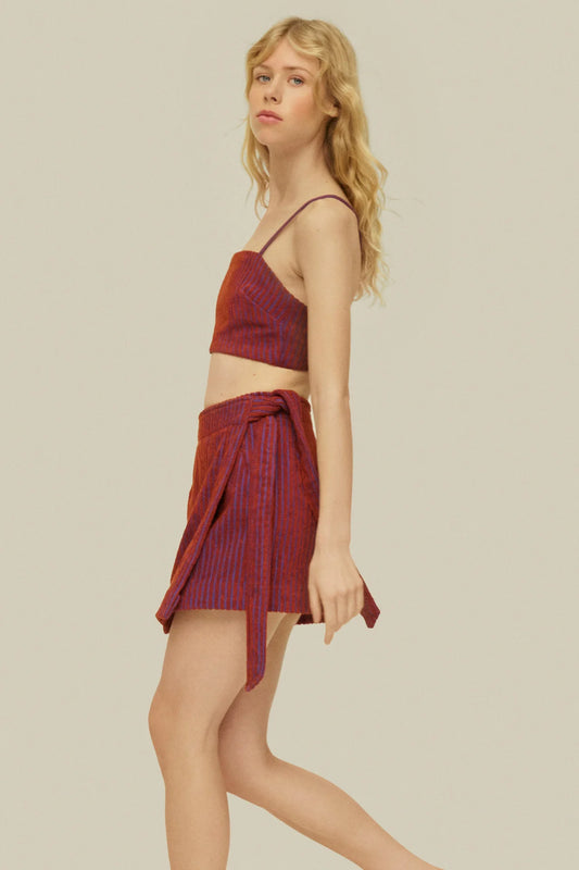 Deep Cut Cove Wrap Skirt