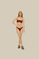 OAS - Terracotta Scribble Solis Bikini Bottom