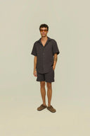OAS - Nearly Black Cuba Waffle Shirt