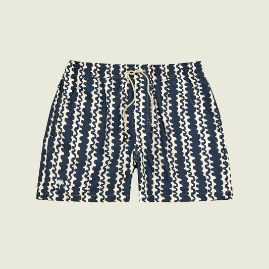 Blue Scribble Swim Shorts