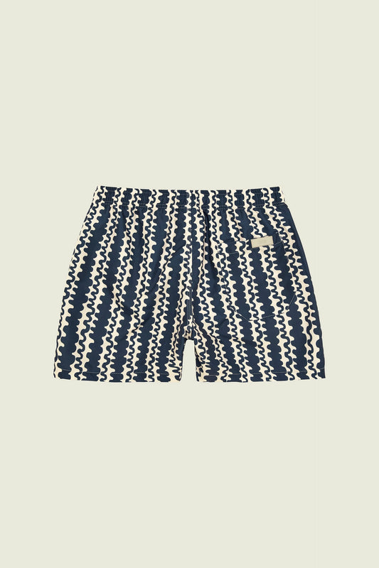 Blue Scribble Swim Shorts