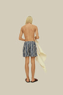 OAS - Blue Scribble Swim Shorts