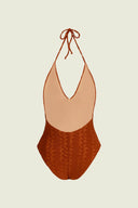 OAS - Terracotta Scribble Lido Bathing Suit