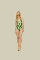 OAS - Green Rippling Lido Bathing Suit
