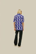 OAS - Blue Rippling Viscose Shirt
