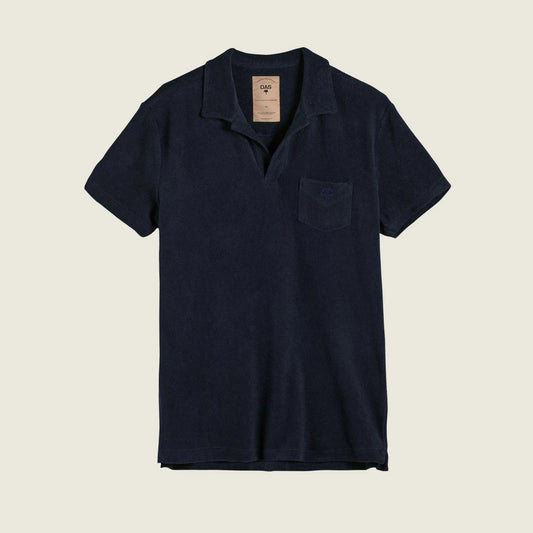 Navy Polo Terry Shirt