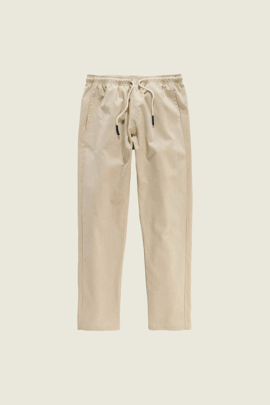 Beige Linen Long Pants