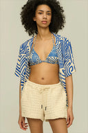 OAS - Ecru Drizzle Waffle Shorts