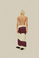 OAS - Burgundy Bone Beach Towel