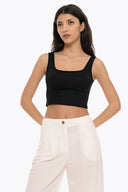 4TAILORS - Afterring Crop top Black