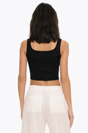 4TAILORS - Afterring Crop top Black