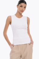 4TAILORS - Afterring Sleeveless top White