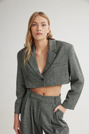 4TAILORS - Christopher Cropped Blazer Grey