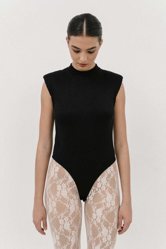 4TAILORS - The Jalapeno Sleevless Bodysuit Black