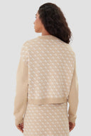 GUESS - Aubrey 4G Knitted Sweater Taupe