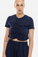 4TAILORS - Connect me Crop Top Navy