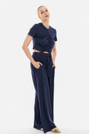 4TAILORS - Connect me Crop Top Navy