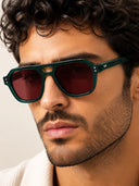CUBITTS - Earlsferry Sunglasses Emerald Wine Solid