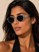 CUBITTS - Herbrand Bold Sunglasses Stone Blue