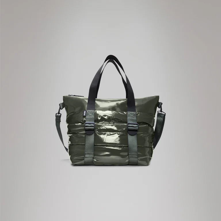 RAINS - Puffer Mix Tote Bag Mini Swamp