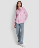 DKNY - Split Back Button Shirt Pink Lavender